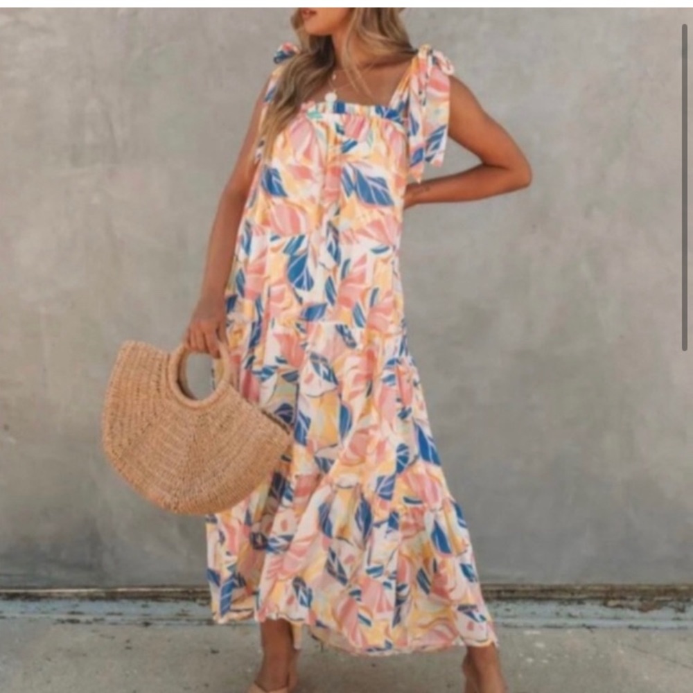 Vici Vibrant Floral Flowy Maxi Dress
